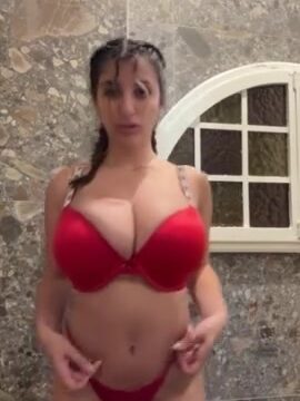 Bufalika Ika D’Auria Onlyfans Video PPV Sexy Red Underwear Hot Ass