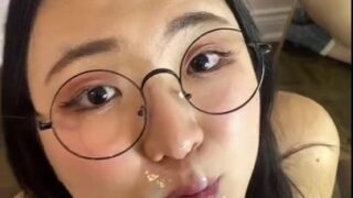 Aroomi Kim Blowjob Her Cousin After Being Caught Masturbating